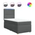 Vidaxl Box spring postelja z vzmetnico temno siva 90x200 cm blago
