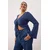 Trendyol Curve Ženska bluza Tbbaw26Af00082, Plava