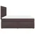 Vidaxl Box spring postelja z vzmetnico temno rjava 180x200 cm blago