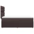 vidaXL vidaXL Box spring postelja z vzmetnico temno rjava 100x200 cm blago, (21305949)