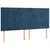 Vidaxl Box spring postelja z vzmetnico temno modra 200x200 cm žamet