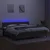 Vidaxl Box spring postelja z vzmetnico LED temno siva 200x200 cm blago