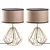 Opviq Set Stonih lampi Diamond-S-712, 25x25x43 cm, IP20, 2 komada, Zlatno-smeđe boje