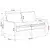 Set sofe 2 pcs Krem Poliester