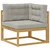 Set vanjskih sofa 5 pcs Bijela i svjetlosiva Poliester