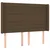 Vidaxl Box spring postelja z vzmetnico LED temno rjava 140x200cm blago