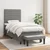 Vidaxl Box spring postelja z vzmetnico temno siva 90x190 cm blago