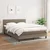 Vidaxl Box spring postelja z vzmetnico taupe 140x190 cm blago