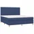 Vidaxl Box spring postelja z vzmetnico LED modra 160x200 cm blago