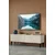 Hanah Home TV komoda Didema 120, 120 cm, bela / travertin