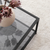 Hanah Home Klub sto 90x40x60?cm Sivo-Crni