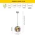 Wallity Luster L1272, 120cm, 18 cm, E27 , Zlatne boje