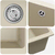 Umivaonik Bež 530 x 460 mm 80% kvarc i 20% smola