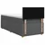 vidaXL Postelja boxspring z vzmetnico Temno siva 90 x 190 cm Blago
