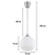 Brilagi - LED luster na sajli RETRO GLASS 1xE27/60W/230V prečnik 15 cm srebrna/bela