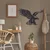 WallXpert metalni zidni ukras 5417, orao raširenih krila, 75 x 50 cm, crni