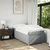 Vidaxl Box spring postelja z vzmetnico svetlo siv 100x200 cm blago