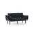 Atelier del Sofa Trosed na razvlačenje Nitta 185x85x70cm Crni