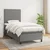 vidaXL vidaXL Box spring postelja z vzmetnico temno siva 80x200 cm blago, (20789936)