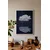 WallXpert uramljena slika 115203, beli oblak i njegov odraz pod noćnim nebom, 50 x 70 cm, beli ram