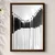 WallXpert uramljena MDF slika 3752KACT-042, apstraktne crne kapi boje na svetlosivoj pozadini, 37 x 52 cm