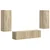 Set TV komoda Zidne 2 pcs Sonoma hrast Konstruirano drvo