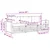 Set vanjskih sofa s jastukom 3 pcs Prirodna i krem