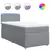 Box spring postelja z vzmetnico svetlo siva 80x200 cm blago