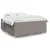Vidaxl Box spring postelja z vzmetnico taupe 200x200 cm blago