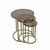 Hanah Home Milas 3 set stolića (umetnuti), antik/bronzana (3 kom)