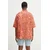 Bombažna srajca Marcelo Burlon Aop Mech Bowling Shirt Orange Burgundy