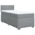 Vidaxl Box spring postelja z vzmetnico svetlo siva 80x200 cm blago
