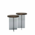 HANAH HOME Set stolova Serenity 2 Walnut Dark Grey