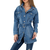 Daljša oversize jeans jakna s pasom