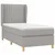 Vidaxl Box spring postelja z vzmetnico svetlo siv 100x200 cm blago