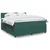 Vidaxl Box spring postelja z vzmetnico temno zelena 200x200 cm žamet