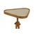 Hanah Home pomoćni sto Opus Ucgen 46, 46 cm, orah / sivi / mermer