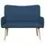Vidaxl Kavč za 2 osebi Modra 115 x 61 x 87 cm Blago