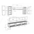 Hanah Home TV komoda Ilay, antracit / travertin / zlatna