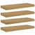 Polica na zidu 4 pcs Smeđa 60 x 23 x 4 cm Konstruirano drvo