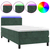 Vidaxl Box spring postelja z vzmetnico LED tem. zelena 100x200cm žamet