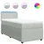 Box spring postelja z vzmetnico svetlo siva 90x200 cm žamet