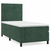 Box spring postelja z vzmetnico temno zelena 100x200 cm žamet