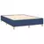 Vidaxl Box spring postelja z vzmetnico LED modra 140x190 cm blago