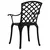 5-dijelni bistro set od lijevanog aluminija crni