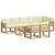Set vanjskih sofa s jastukom 9 pcs Bijela i krem Poliester