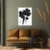 Canvas Slika na platnu Crno beli cvet, Sa ramom, 90 x 120 cm, Beli