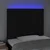 Vidaxl vidaXL Vzglavje postelje z LED diodo črno 100x5x118/128 cm blago