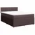 Vidaxl Box spring postelja z vzmetnico temno rjav 140x190 cm blago