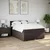 Vidaxl Box spring postelja z vzmetnico temno rjava 160x200 cm blago